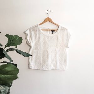 White Embroidered Top